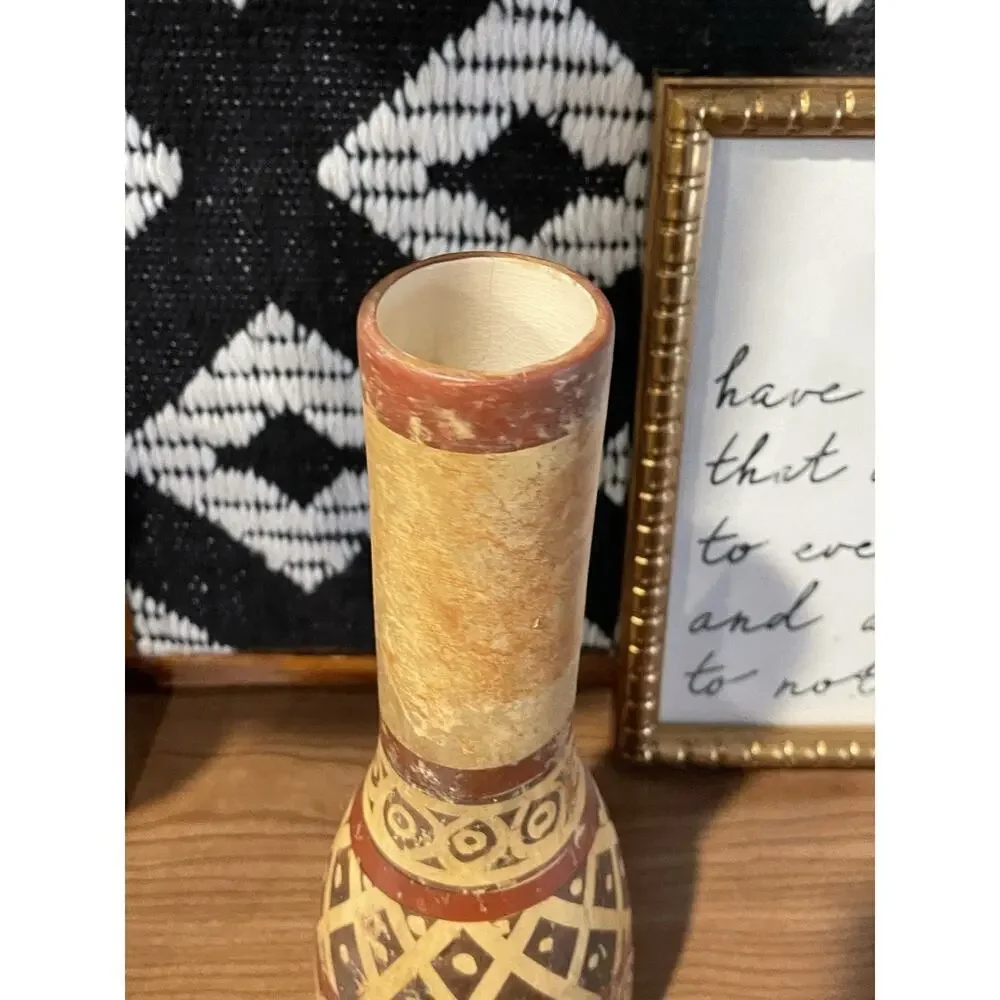 Pier 1 Imports Colombian Vase Tribal Print Bohemian Style